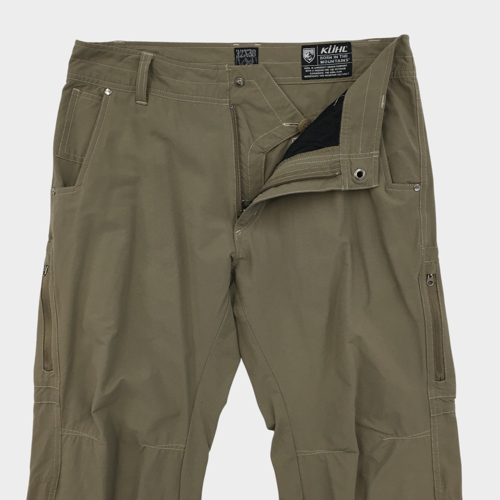 Kuhl Mens Hiking Pants Brown Nylon Spandex Stretch Outdoor Cargo Trousers 32x30